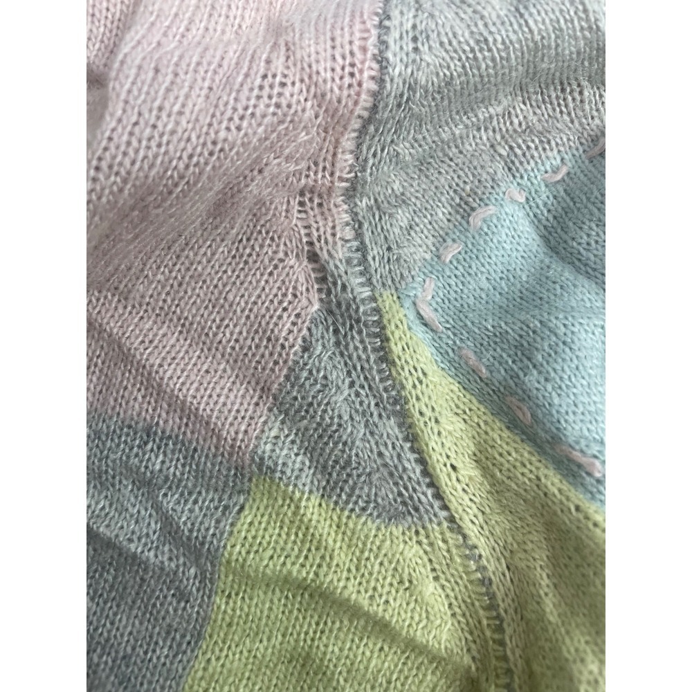 Michael Simon Lite Patchwork Cardigan Sweater Pas… - image 5